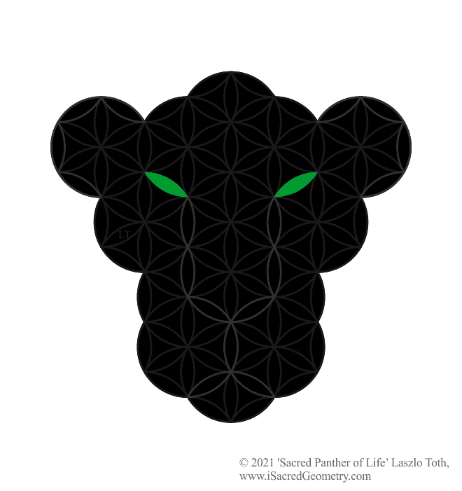 i sacred geometry sacred black panther of life art design laszlo toth