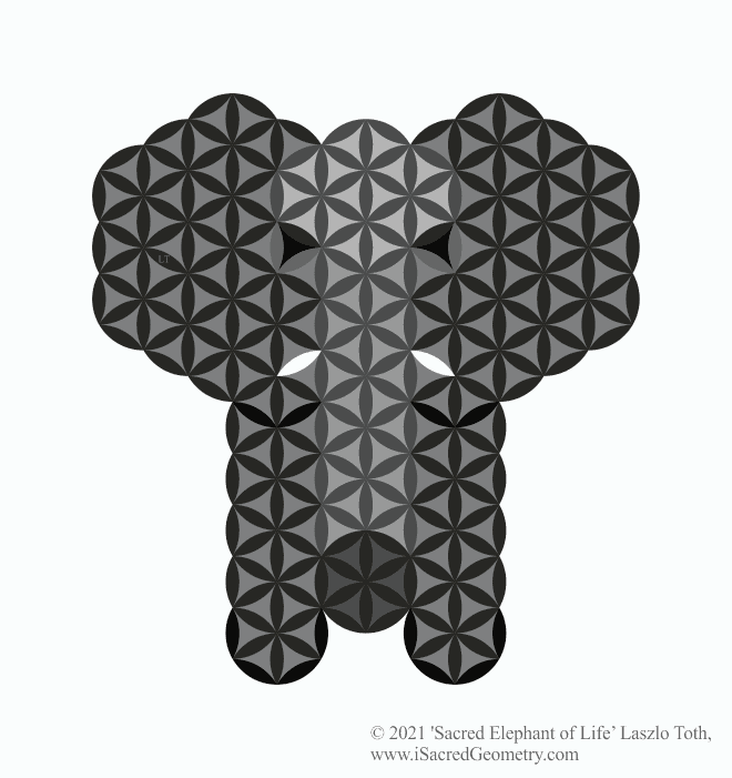 i sacred geometry sacred elephant of life art design laszlo toth