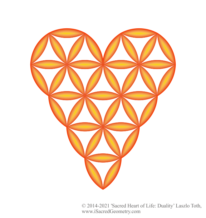 i sacred geometry sacred heart of life d orange art design laszlo toth