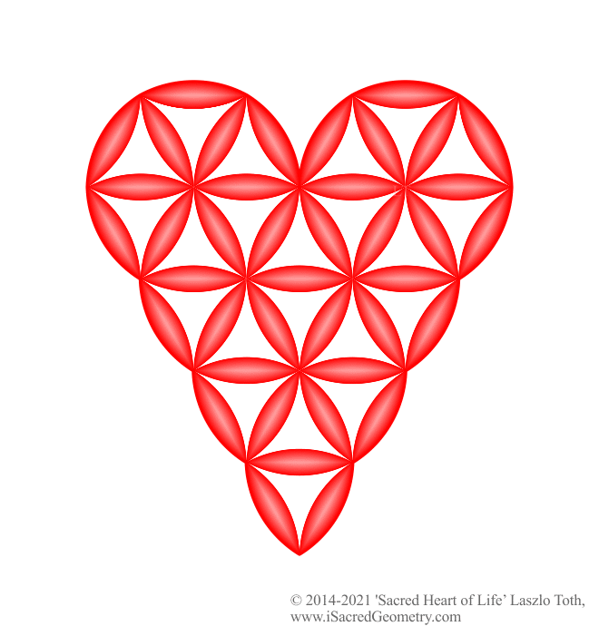 i sacred geometry sacred heart of life d red art design laszlo toth