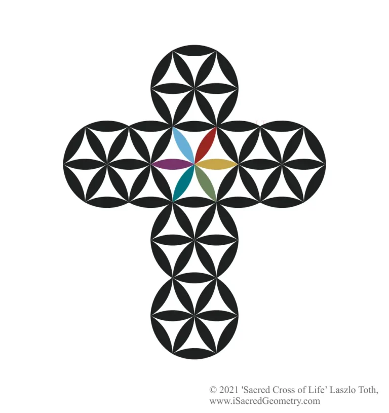 iSacredGeometry Sacred Cross of Life D Revolution in Art Laszlo T