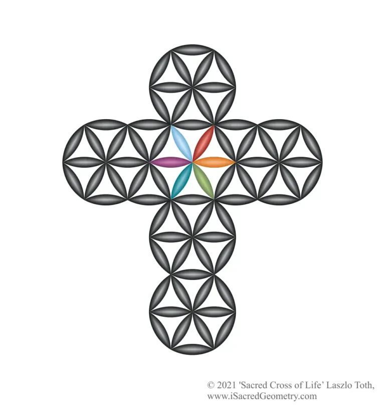 iSacredGeometry Sacred Cross of Life - Revolution in Art Laszlo new T